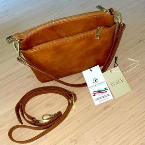 Divina Firenze Brown Leather Italian Handbag